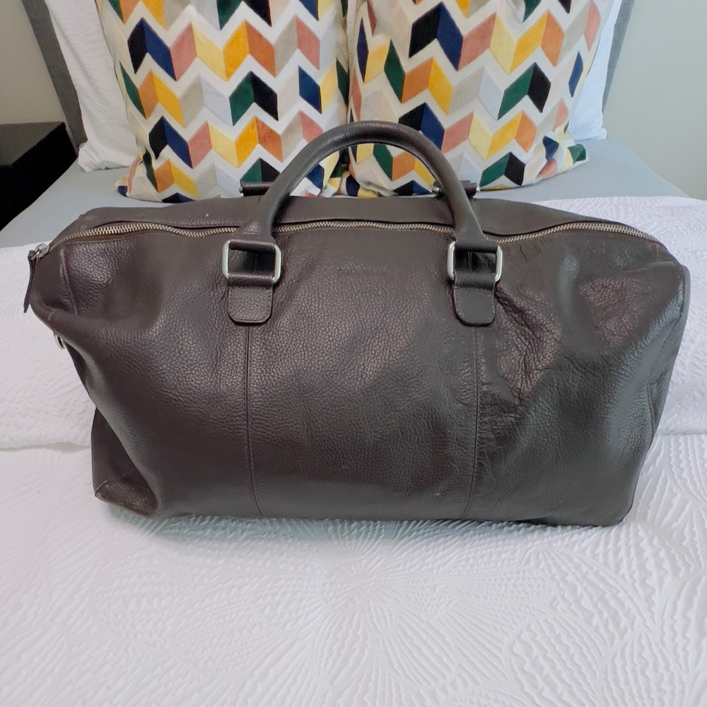 COLE HAAN: Brown Weekend Bag